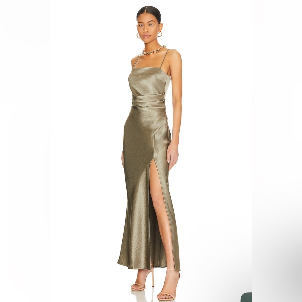 BEC+BRIDGE Nadia Maxi Dress in Dark Olive